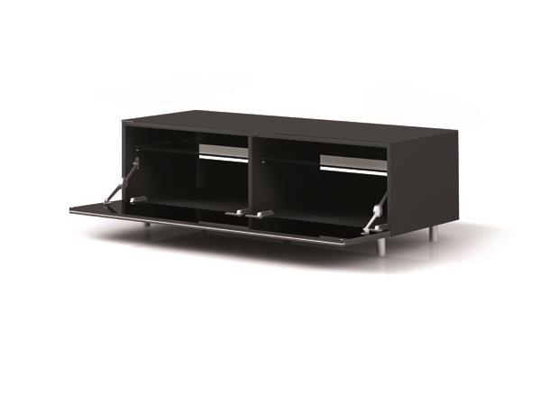 Just Racks TV- bord, JRL1100S, sort TV-møbel til flatskjermen